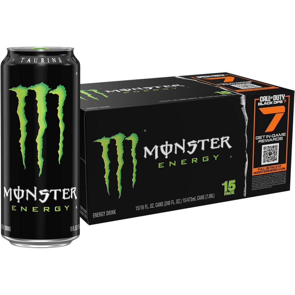 image:imageMonster Energy Drink Green Original 16 Ounce Pack of 15  Pack of 15