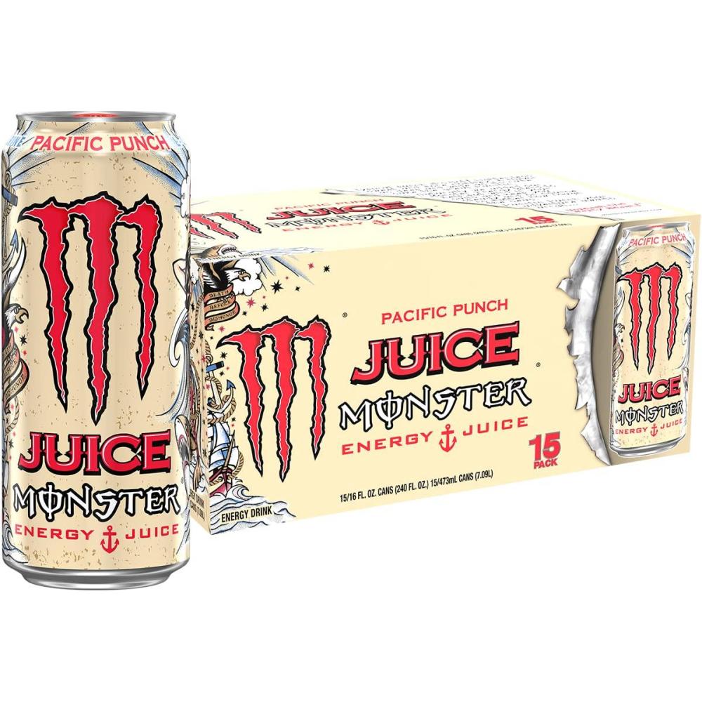 image:imageMonster Energy LoCarb Monster Low Carb Energy Drink 16 Ounce Pack of 15  Pack of 15Pacific Punch