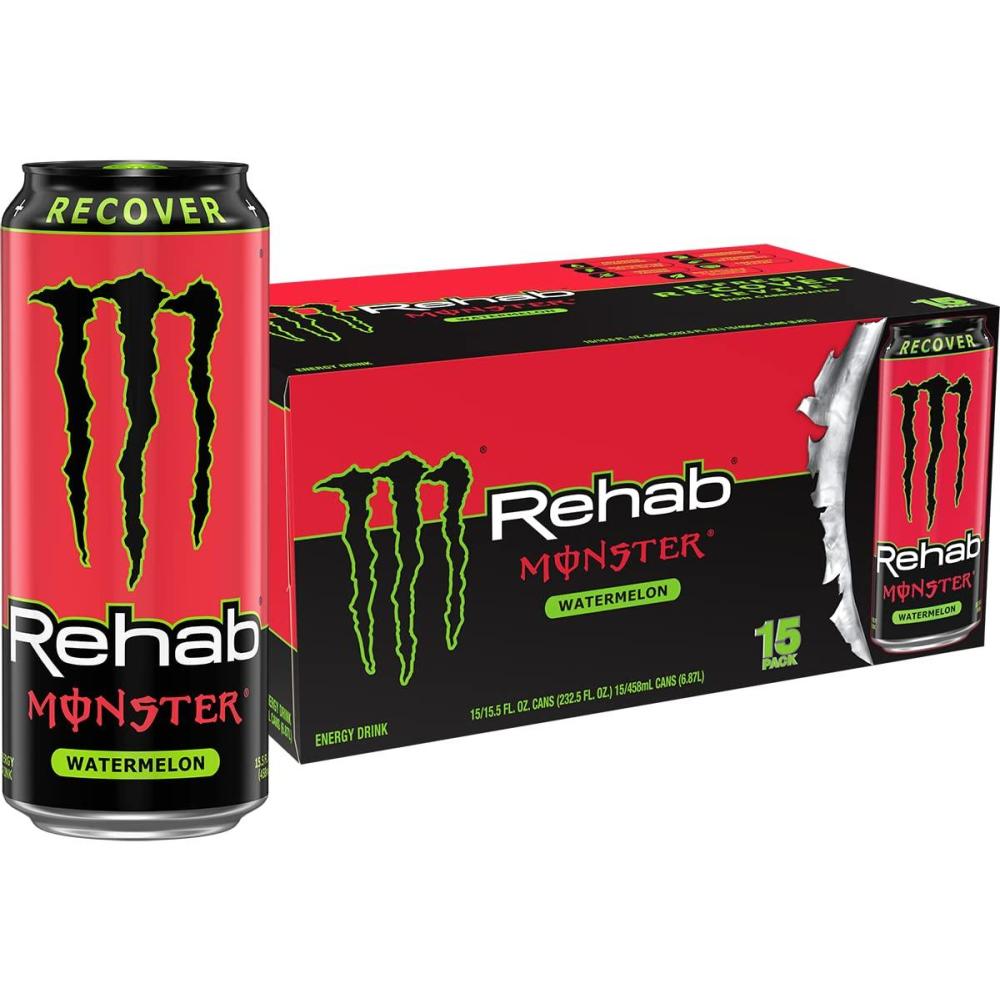 image:imageMonster Energy LoCarb Monster Low Carb Energy Drink 16 Ounce Pack of 15  Pack of 15Rehab Watermelon