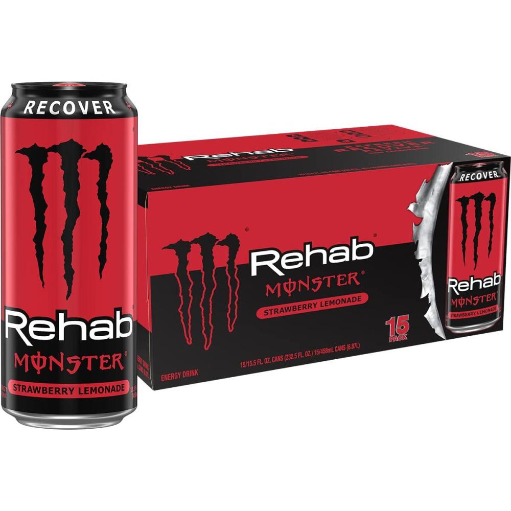 image:imageMonster Energy LoCarb Monster Low Carb Energy Drink 16 Ounce Pack of 15  Pack of 15Strawberry Lemonade