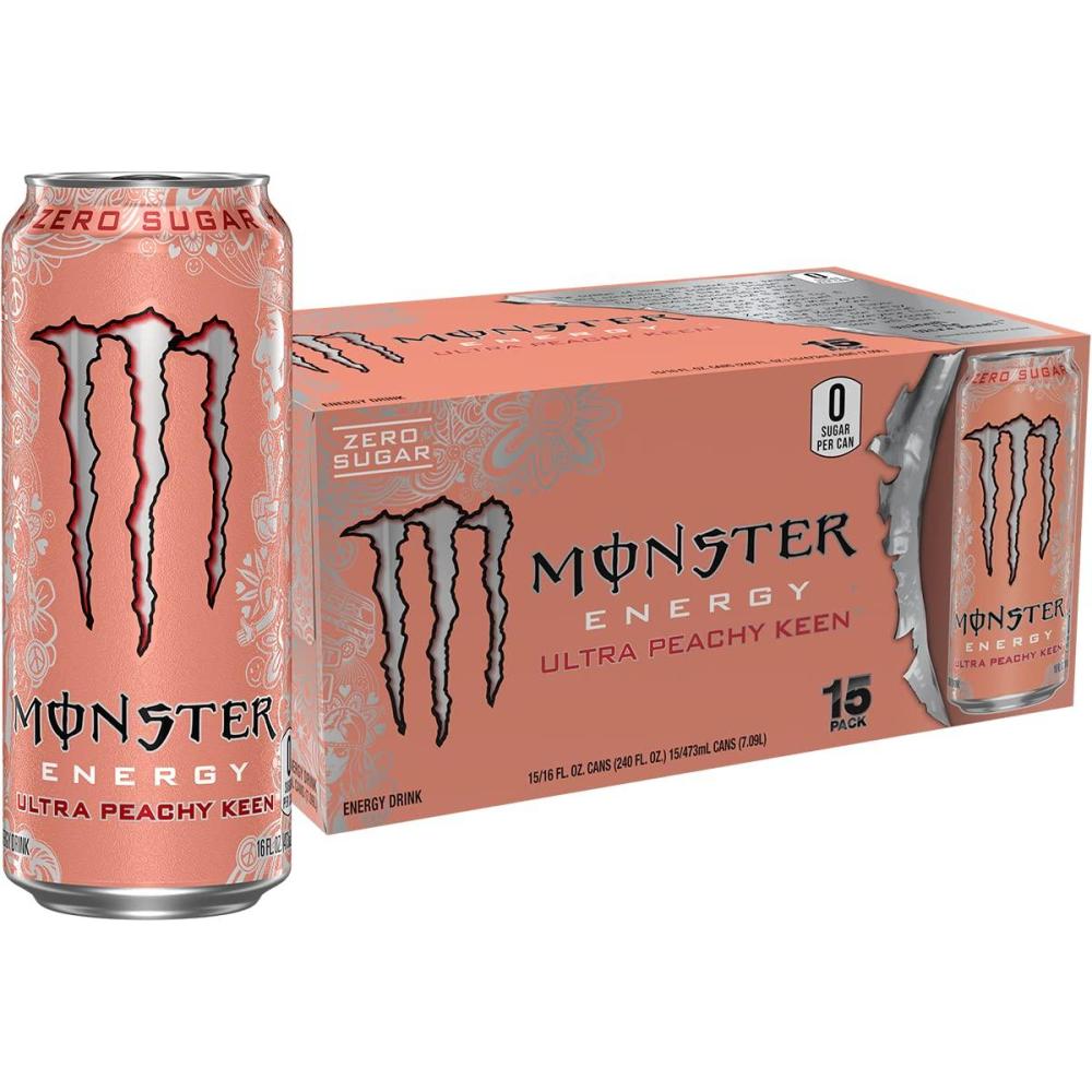 image:imageMonster Energy Ultra Variety Pack PKZSD Sugar Free Energy Drink 16 Ounce  Pack of 15Ultra Peachy Keen