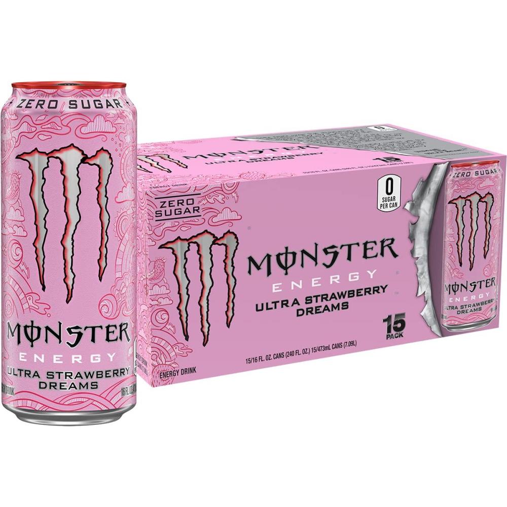 image:imageMonster Energy Ultra Variety Pack PKZSD Sugar Free Energy Drink 16 Ounce  Pack of 15Ultra Strawberry Dreams