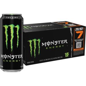 Monster Energy Drink, Green, Original, 16 Ounce (Pack of 15) | Pack of 15
