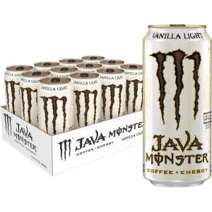 Monster Energy, Lo-Carb Monster, Low Carb Energy Drink, 16 Ounce (Pack of 15) | Pack of 15(Vanilla Light)