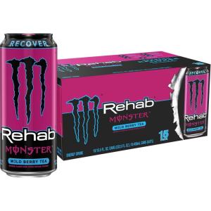 Monster Energy, Lo-Carb Monster, Low Carb Energy Drink, 16 Ounce (Pack of 15) | Pack of 15(Wild berry tea)
