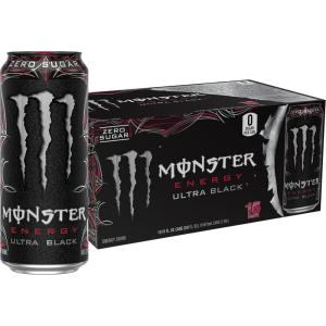 Monster Energy Ultra Variety Pack, PKZSD, Sugar Free Energy Drink, 16 Ounce | Pack of 15(Ultra Black)