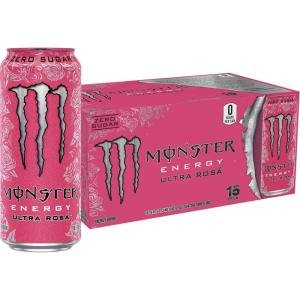 Monster Energy Ultra Variety Pack, PKZSD, Sugar Free Energy Drink, 16 Ounce | Pack of 15(Ultra Rosa)