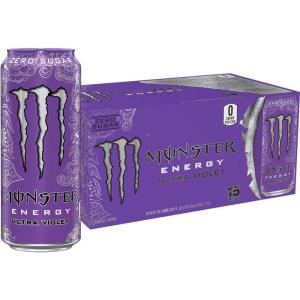 Monster Energy Ultra Variety Pack, PKZSD, Sugar Free Energy Drink, 16 Ounce | Pack of 15(Ultra Violet)