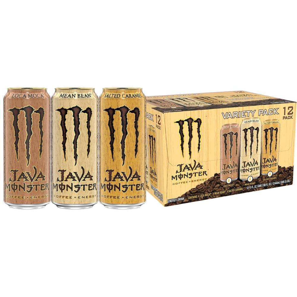 image:imageMonster Energy Java 300 Triple Shot Robust Coffee French Vanilla 15 Fl Oz  Pack of 12Mean Bean  Loca Moca  Salted Caramel