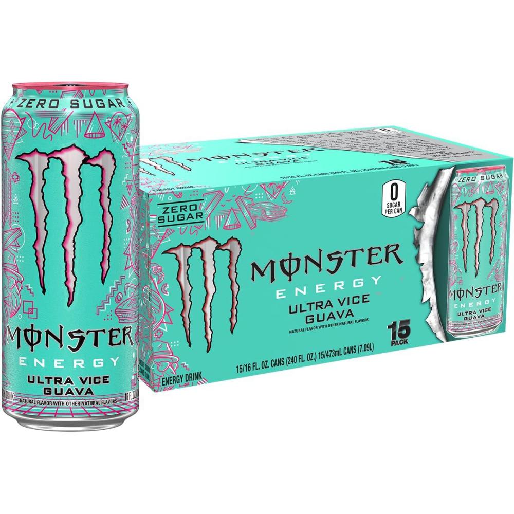 image:imageMonster Energy Ultra Vice Guava Sugar Free Energy Drink 16 Ounce Pack of 15