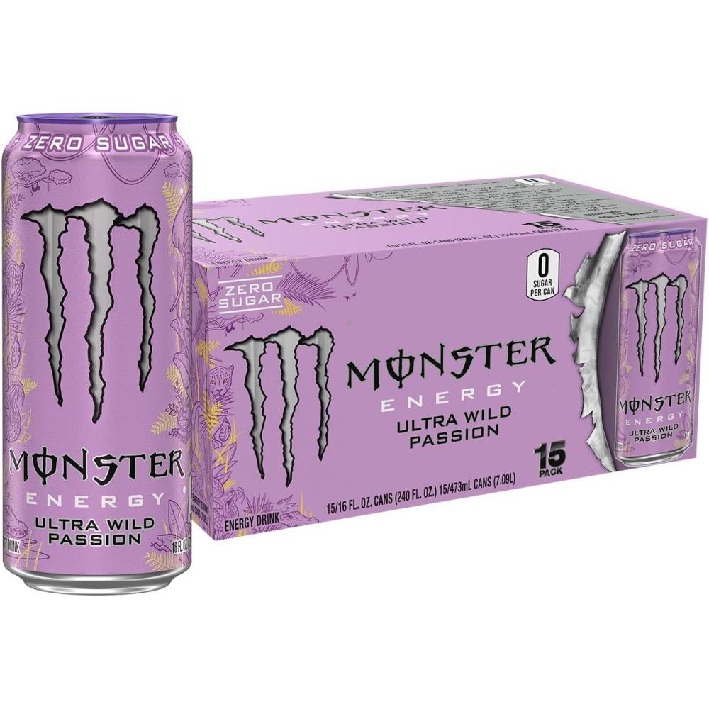 image:imageMonster Energy Ultra Wild Passion Sugar Free Energy Drink 16 Ounce Pack of 15
