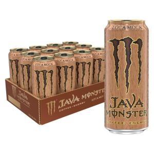 Monster Energy Java 300 Triple Shot Robust Coffee, French Vanilla, 15 Fl Oz | Pack of 12(Loca Moca)
