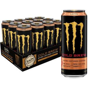 Monster Energy Java 300 Triple Shot Robust Coffee, French Vanilla, 15 Fl Oz | Pack of 12(Nitro Cold Brew Latte)