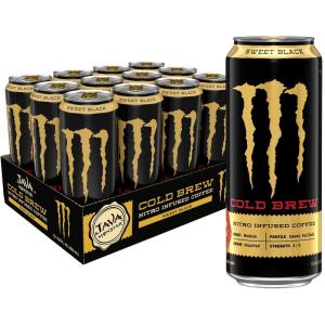 Monster Energy Java 300 Triple Shot Robust Coffee, French Vanilla, 15 Fl Oz | Pack of 12(Nitro Cold Brew Sweet Black)