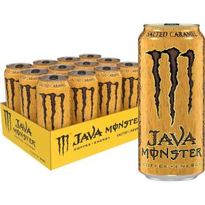 Monster Energy Java 300 Triple Shot Robust Coffee, French Vanilla, 15 Fl Oz | Pack of 12(Salted Caramel)
